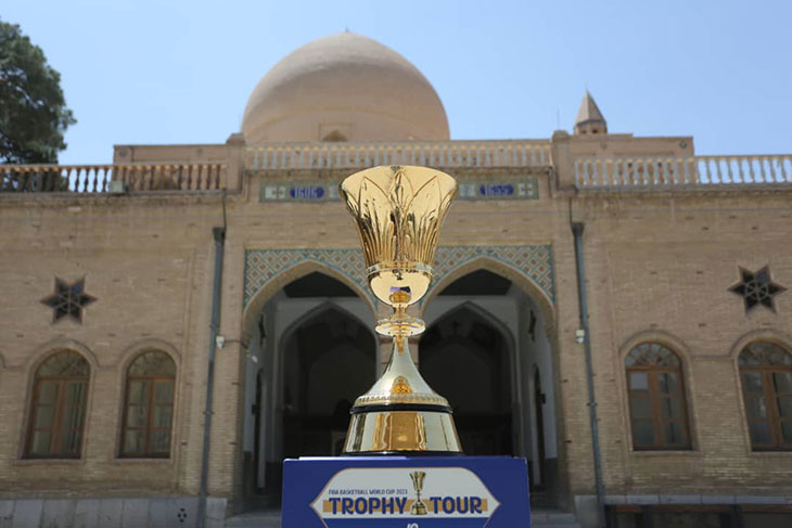 کاپ مسابقات جام جهانی بسکتبال 2023 در کلیسای وانک اصفهان
